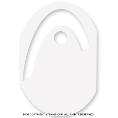 テニスラケットにメーカーロゴを入れる型紙 ヘッド Head ロゴステンシルシート ホワイト テニスショップ ｙテニスショップ