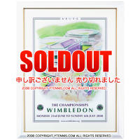 ウィンブルドン 2008 額付オフィシャルポスター 全英オープンテニス