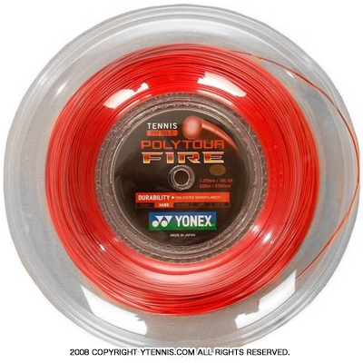 ヨネックス(YONEX) ポリツアーファイア(Poly Tour Fire) レッド 200m